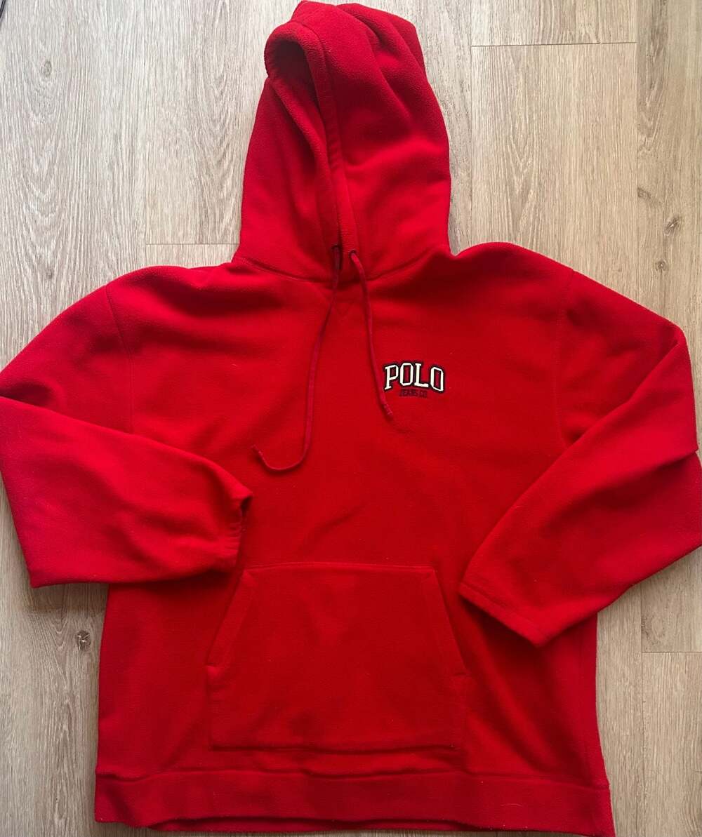 Polo Jeans Co. Ralph Lauren Red Fleece Pullover Hoodie